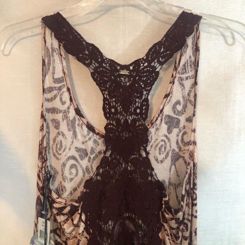 NWT DEX Women's Tank Top Aztec Wine/Salmon Ladies Lg - Picture 7 of 16